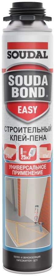 Клей-пена строительный полиуретановый 750 мл Soudal Soudabond EasyGun 121618 - фото