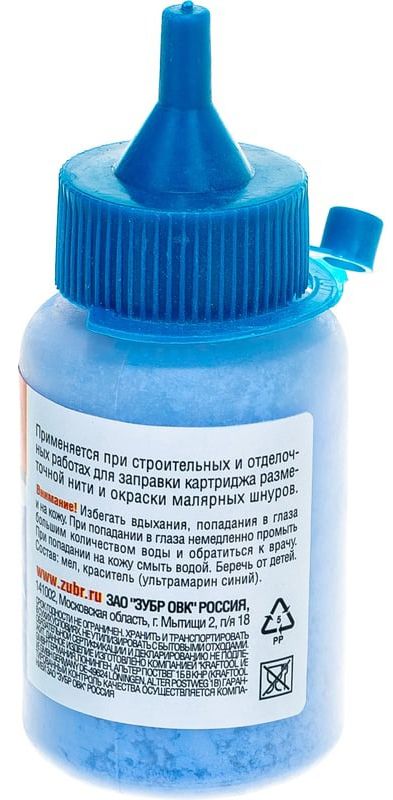 Краска разметочная для строительных работ ЗУБР 4-06405-1_z01 (синяя), 50 гр - фото