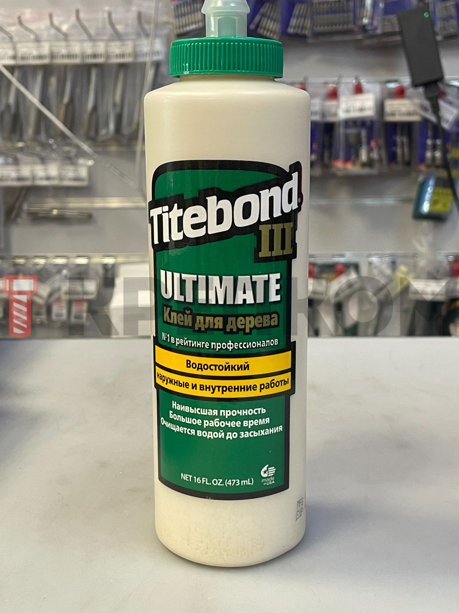 Клей для дерева повышенной влагостойкости Titebond III Ultimate Wood Glue, 473 мл - фото