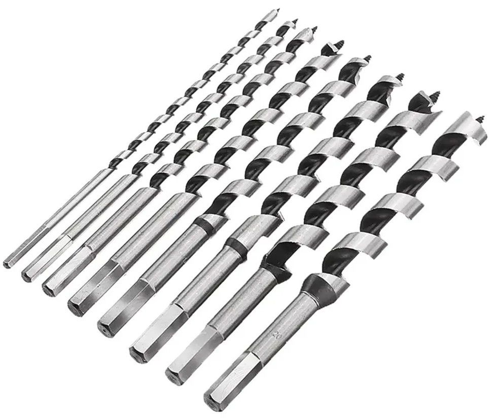 Набор односпиральных сверл по дереву 6-20 мм FTools W023, 8 шт - фото