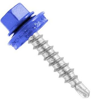 Саморез кровельный со сверлом 4,8х65 RAL 5009 лазурно-синий - фото