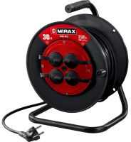Удлинитель силовой на катушке 30 м ПВС 3500 Вт Mirax 55051-30