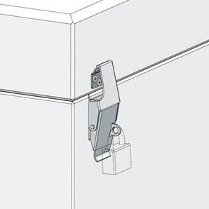 Замок-защелка лягушка с ушком L=100 B239, цинк - фото