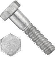 Болт шестигранный М27х95 мм DIN 931, класс прочности 8.8, горячий цинк