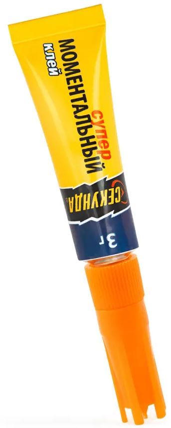 Клей моментальный 3 гр Секунда, на ленте 12 шт  - фото