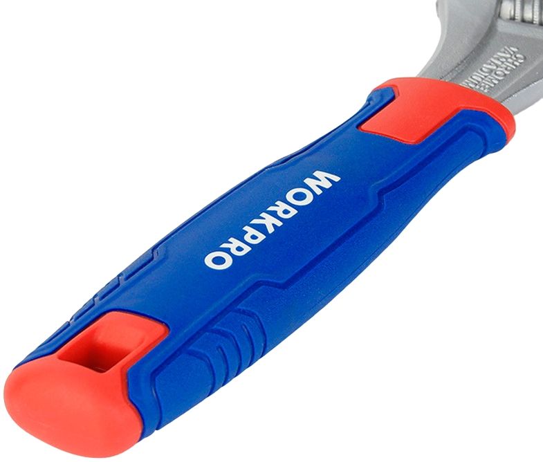 Ключ разводной со сверхшироким раскрытием 200 мм (8") Workpro WP272014, хромованадиевая сталь - фото