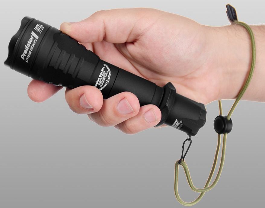 Фонарь светодиодный тактический Armytek Predator XP-L HI F01603BC, 1000 люмен, белый свет - фото