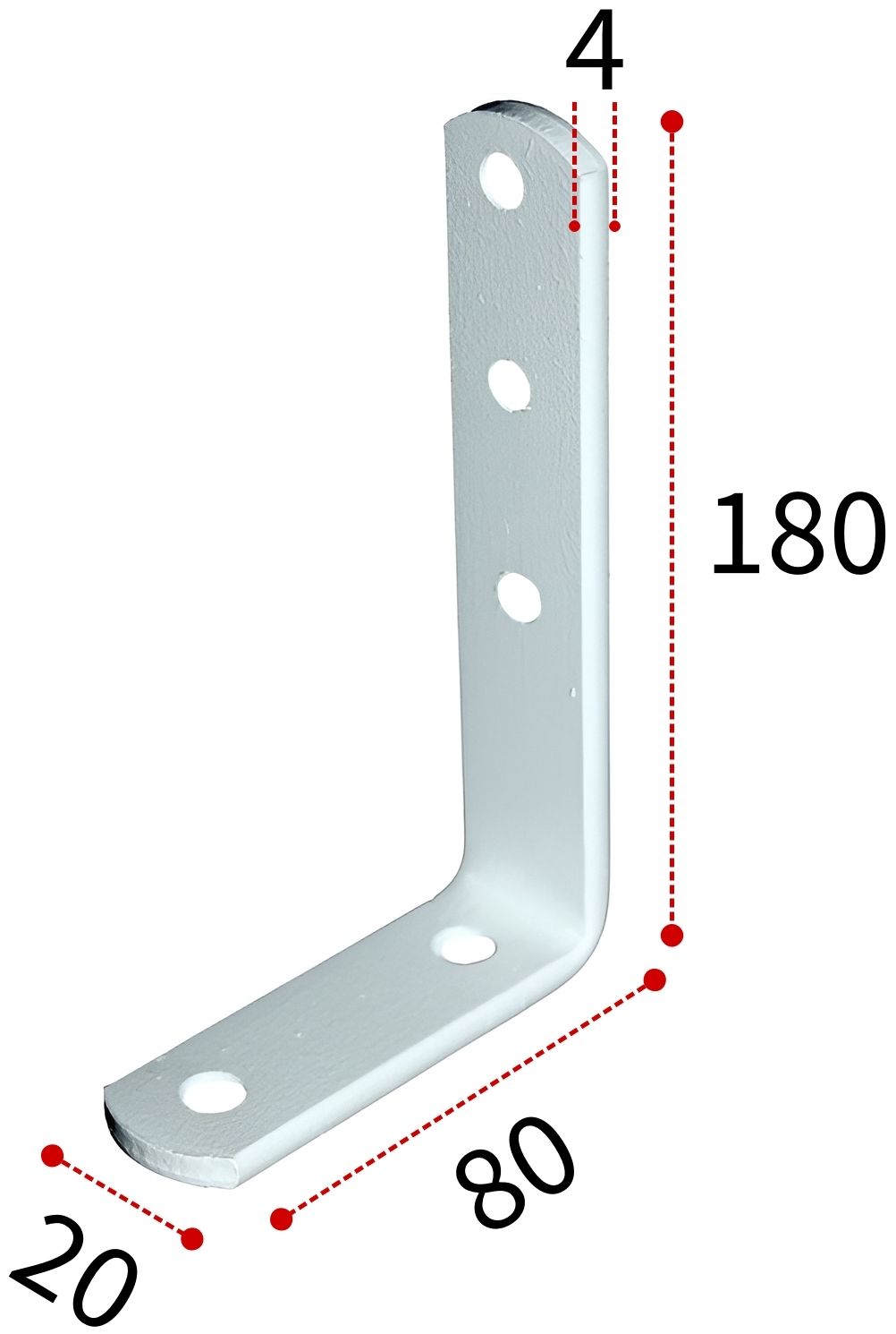 Кронштейн бытовой ПТ 180х80х20 (окрашенный) - фото