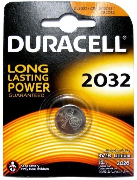 Изображение товара Батарейка Duracell DL2032 3 В литиевая для часов и гаджетов