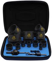 Набор коронок Bi-metall 19- 83 мм зубья HSSE-Co8 4 - 6 TPI Ultra SC 3841, 18 предметов