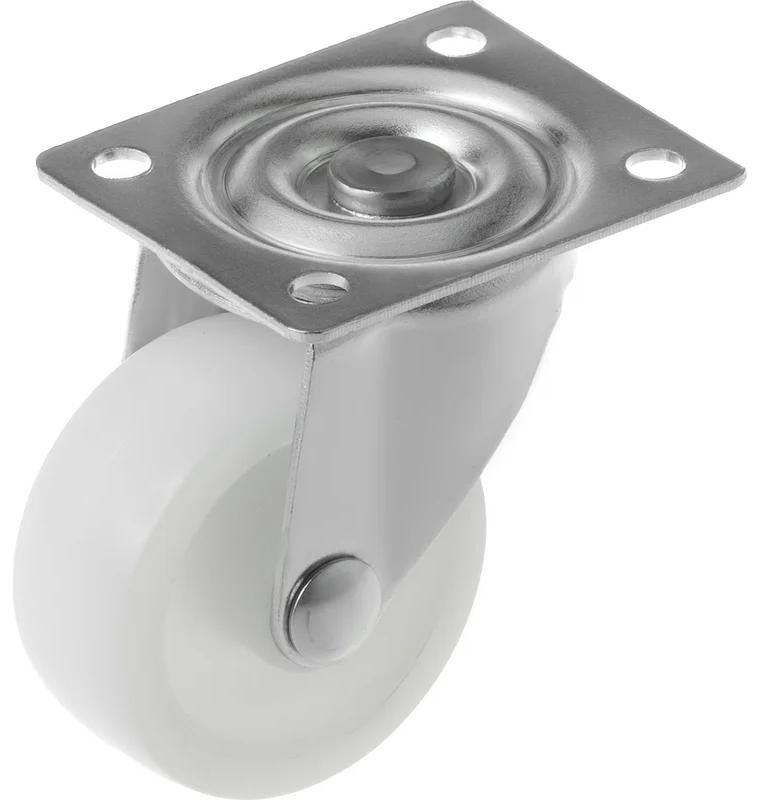 Колесо мебельное полипропиленовое с площадкой, поворотное 38 мм SCPP 15 - фото
