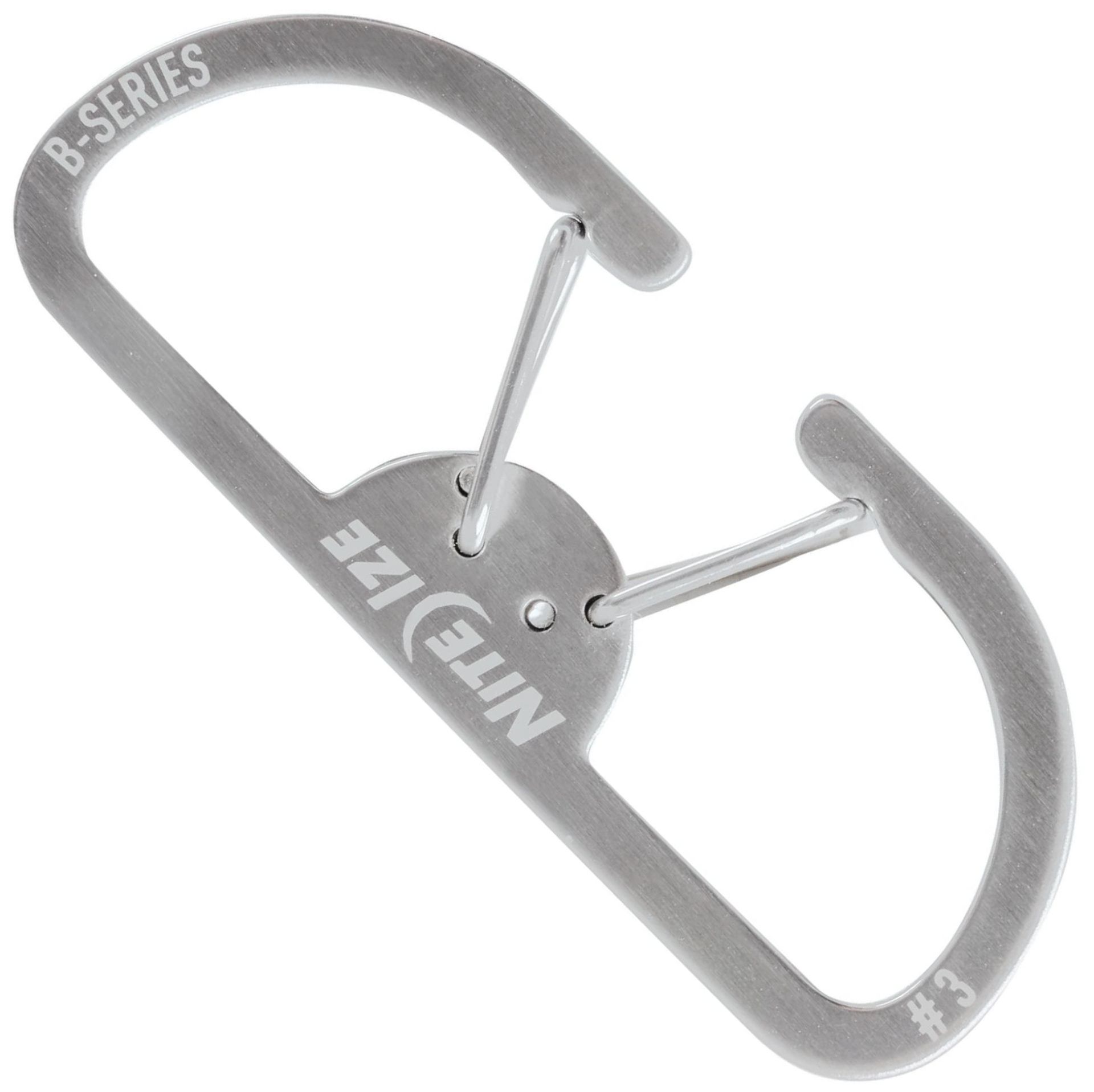 Карабин двухкамерный #3 Nite Ize B-Series Dual BS3-11-R3, нержавеющая сталь - фото