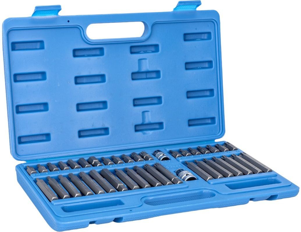 Набор бит усиленных в пластиковом боксе HEX, TORX, SPLINE ЗУБР 2653-H40_z01, CR-Mo, 40 предметов - фото