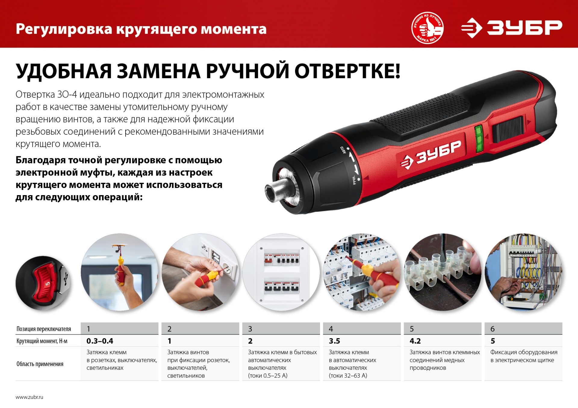 Отвертка аккумуляторная ЗУБР Мастер 3.6 В ЗО-4, в коробке - фото