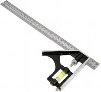 Угольник столярный с уровнем 300 мм FIT 19703