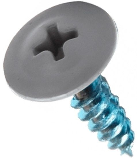 Саморез острый PH с головкой-прессшайбой DIN 968,  оцинкованная сталь, окрашенный - фото