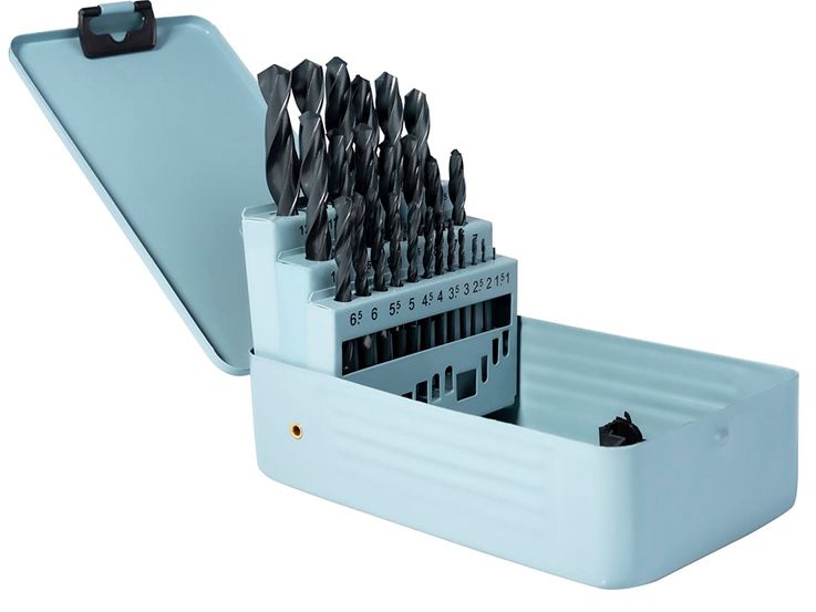 Набор сверл по металлу 1,0-13,0 мм (через 0,5 мм) FTools Н006, 25 штук - фото