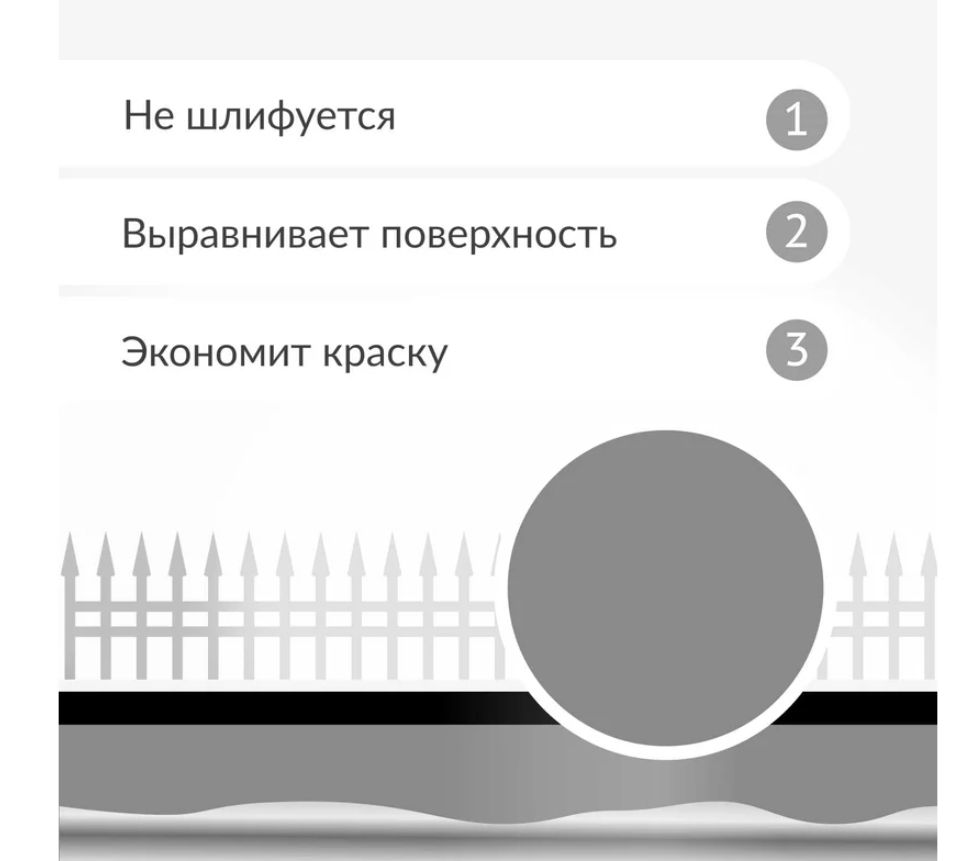 Грунт универсальный алкидный 520 мл Kudo KU-2001, серый - фото