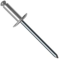 Заклепка вытяжная лепестковая с широким бортиком 4х8 мм, алюминий/сталь