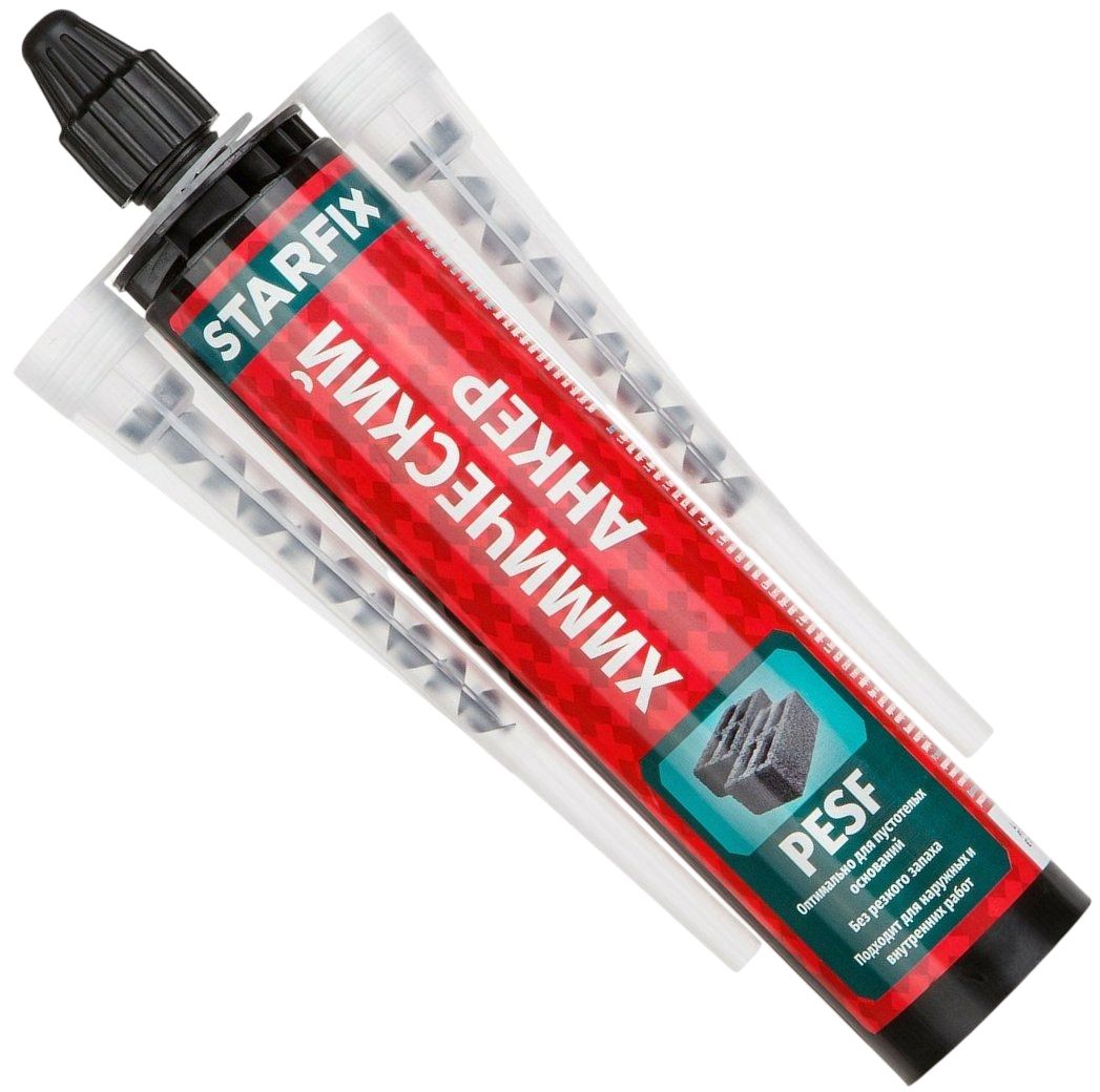 Химический анкер 300 мл Starfix PESF, полиэстер, с насадками - фото