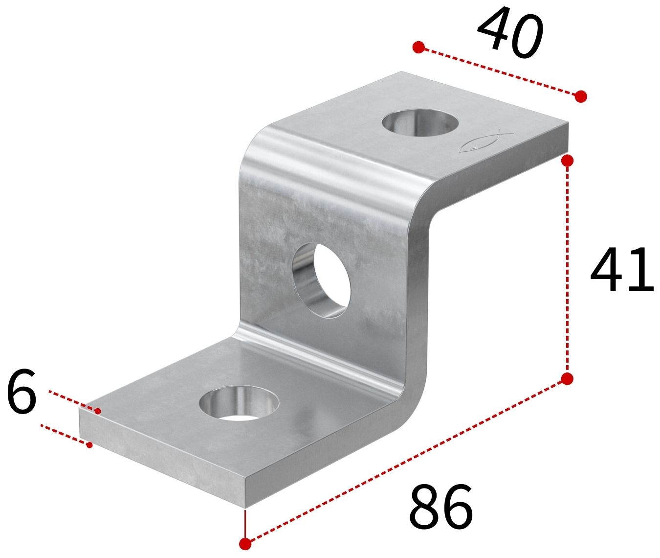 Скоба соединительная для монтажной системы FUS Fischer FZF 41 504515, оцинкованная сталь - фото