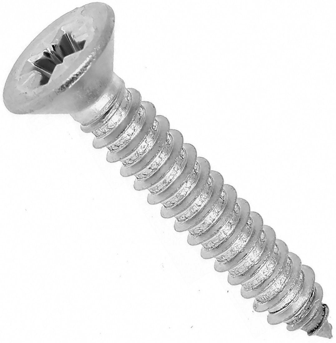 Саморез с потайной головкой PZ 5,5х70 мм ISO 7050 (DIN 7982) форма C, нержавеющая сталь А2 - фото