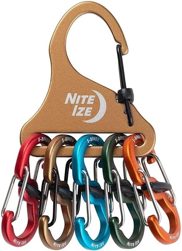 Набор карабинов с блокировкой Nite Ize KeyRack Locker KLKA-29BG-R6, 5 шт - фото