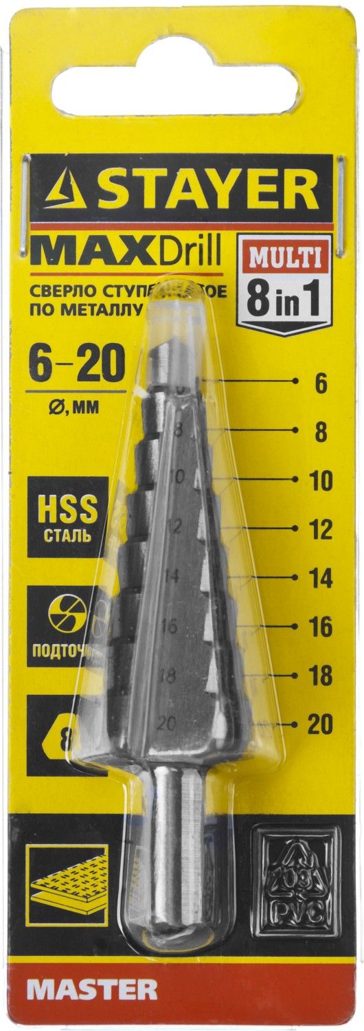 Сверло по металлу ступенчатое Max Drill Stayer - фото