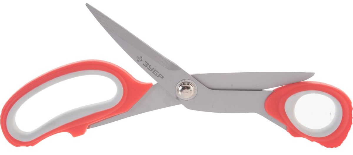 Ножницы хозяйственные 190 мм с изогнутыми ручками ЗУБР 40442-19 - фото