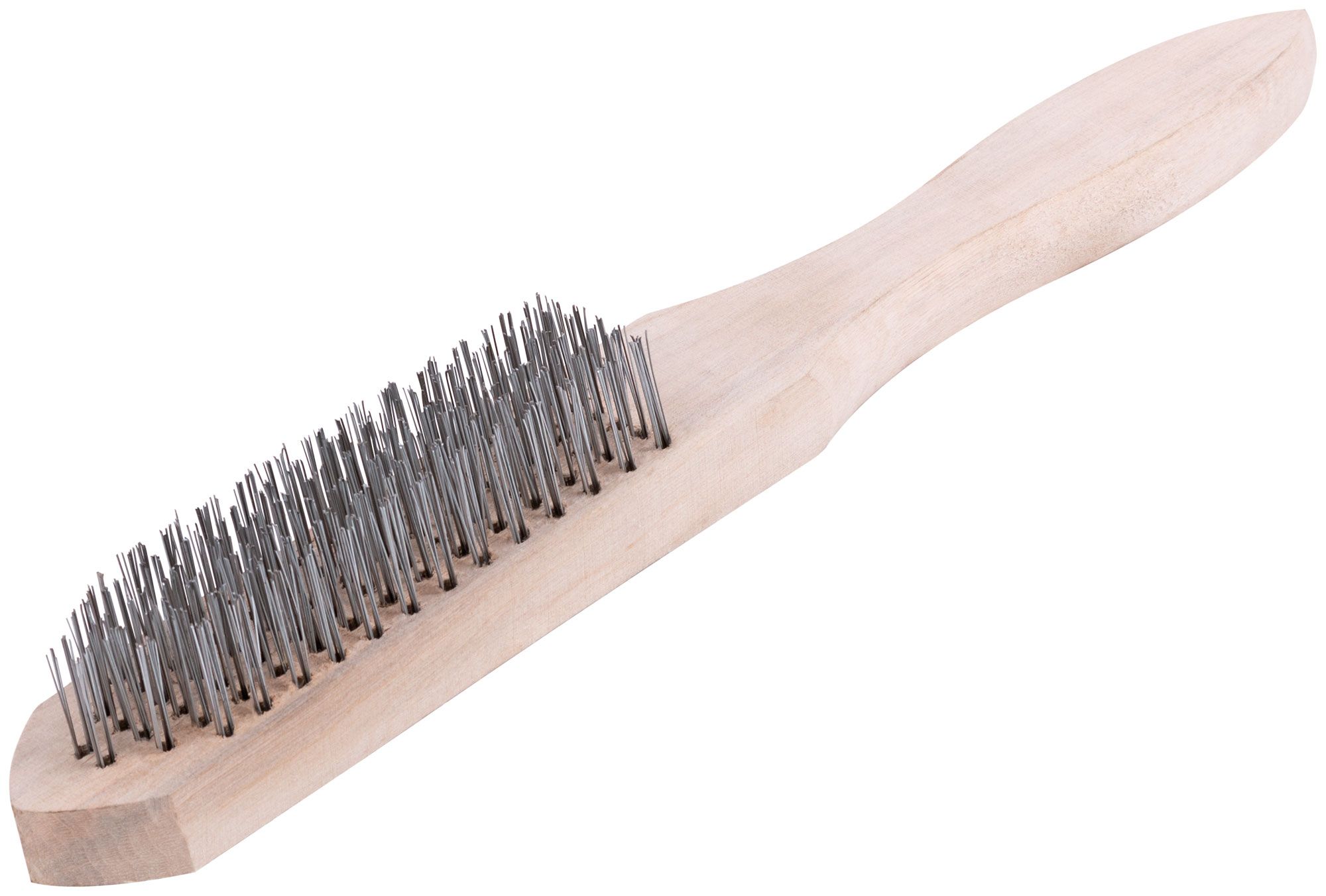 Щетка проволочная стальная с деревянной ручкой, 6 рядов, 280 мм FIT 38406 - фото