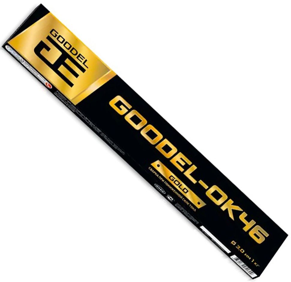 Электроды с рутил-целлюлозным покрытием ОК-46 золотые Goodel Gold - фото