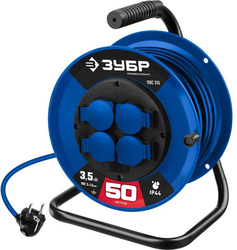 Удлинитель силовой на катушке ПВС-315 Профессионал ЗУБР - фото