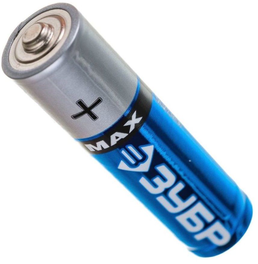 Изображение товара Батарейка пальчиковая щелочная AA 1,5 В ЗУБР Turbo-MAX 2 шт