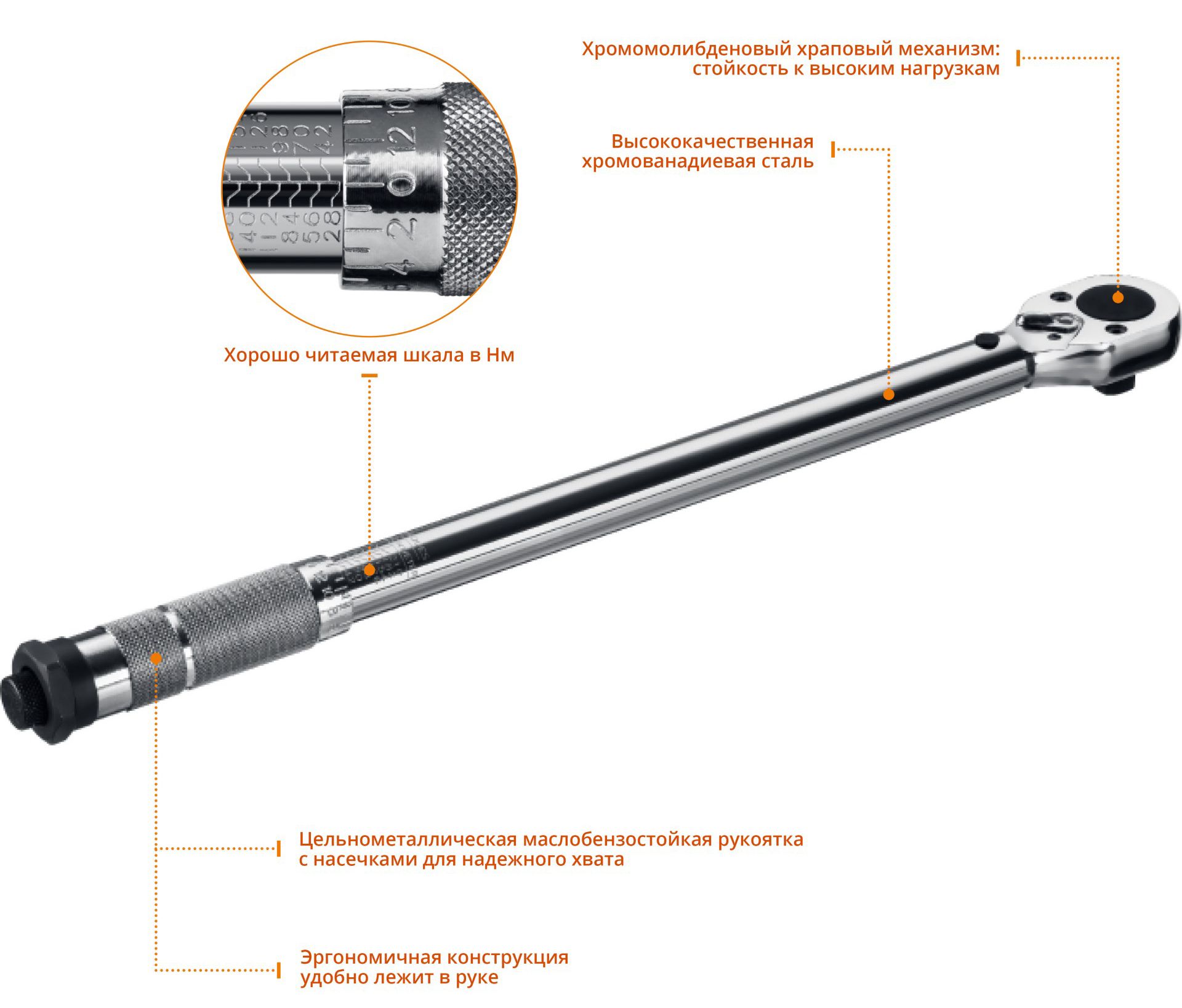 Ключ динамометрический 1/2 Professional Stayer 64064-210 - фото
