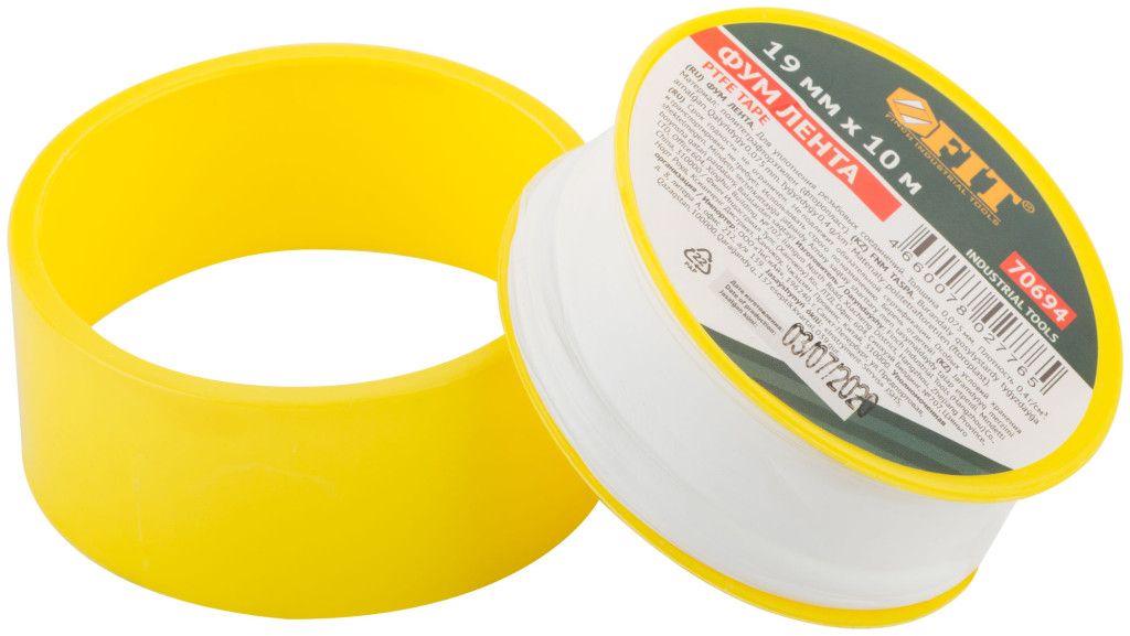 Фум-лента 19 мм х 10 м x 0,075 мм FIT 70694 - фото