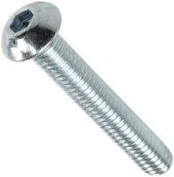 Винт с полукруглой головкой и внутренним шестигранником DIN 7380 М10х100 класс прочности 10.9, оцинкованная сталь