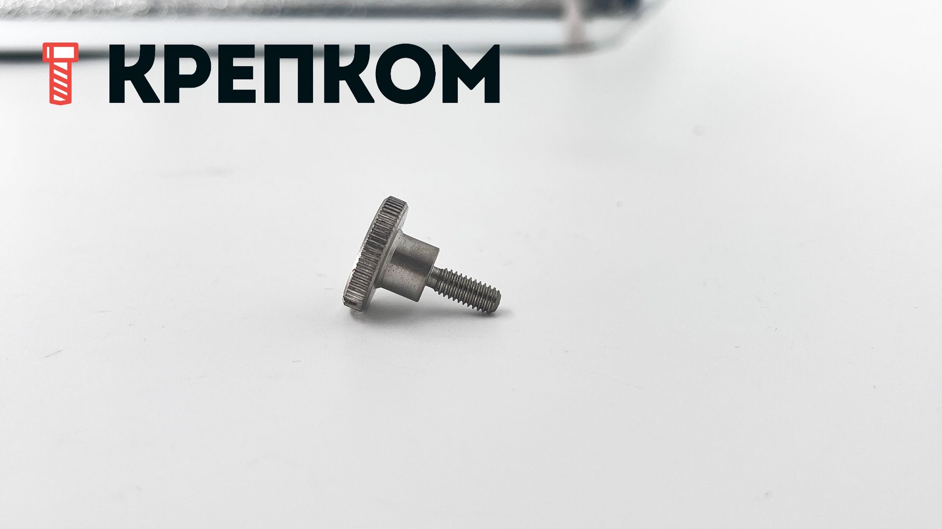 Винт с накатанной высокой головкой и плоским шлицем DIN 465, нержавеющая сталь А1 - фото