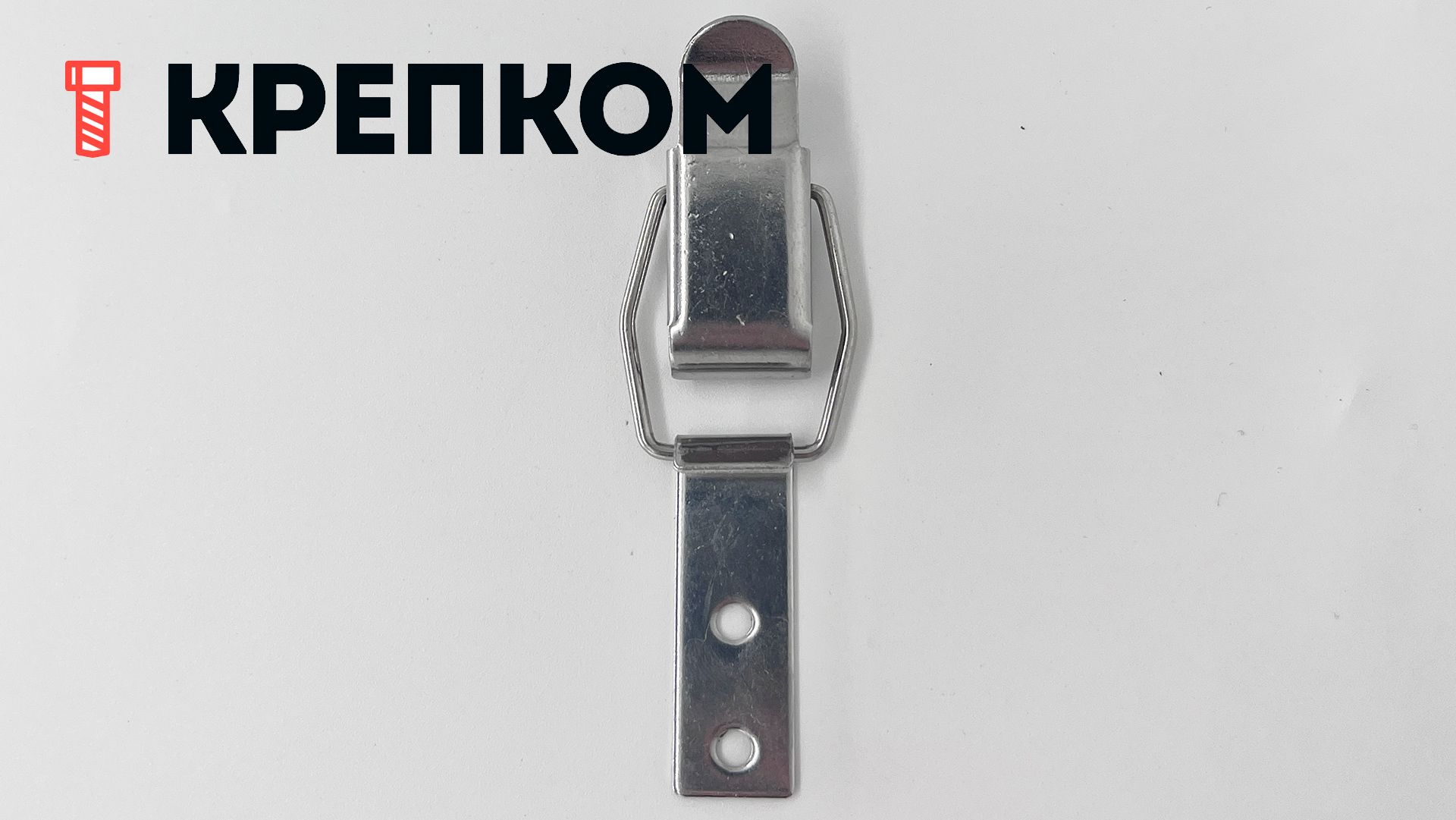 Замок-защелка лягушка L=46 B46C, нержавеющая сталь  - фото