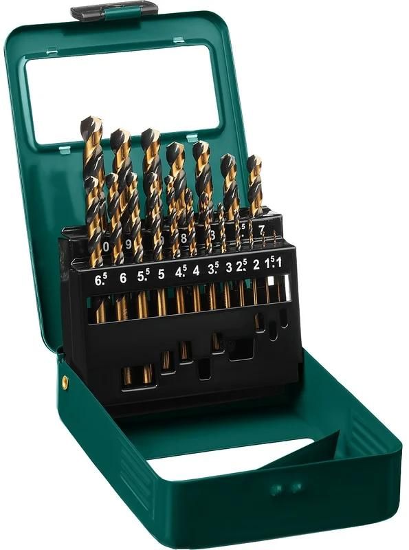 Набор сверл по металлу 1-10 мм HSS-Co8 М42 Cobalt-8 Kraftool 29656-H19, 19 шт - фото