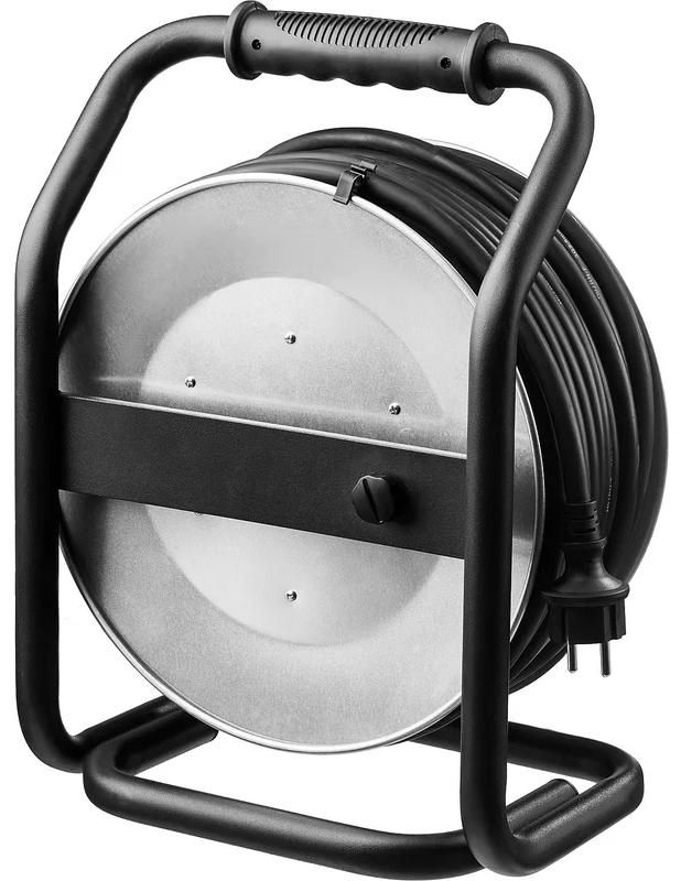 Удлинитель силовой на стальной катушке КГ, 3х2,5 мм², 50 м, 4000 Вт, IP44 K-325 Kraftool 55086-50_z01 - фото