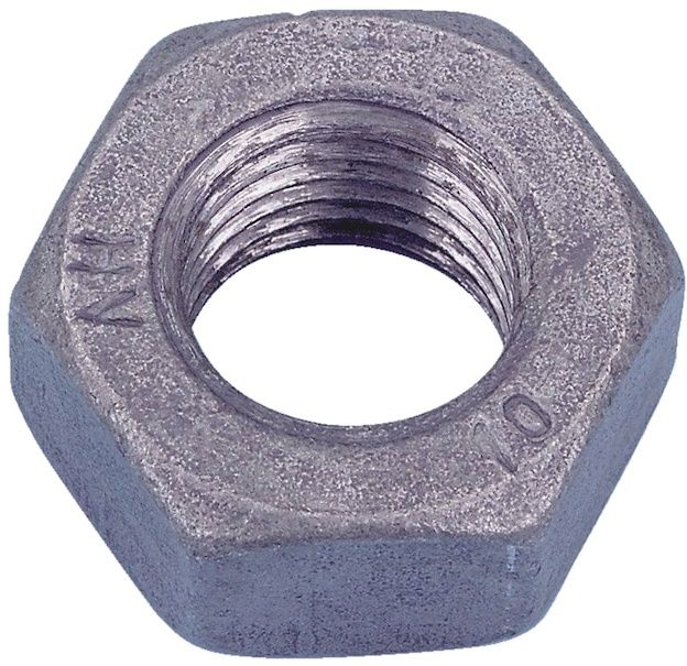 Гайка высокопрочная с мелким шагом М24х1,5 DIN 934, класс прочности 10, горячий цинк - фото
