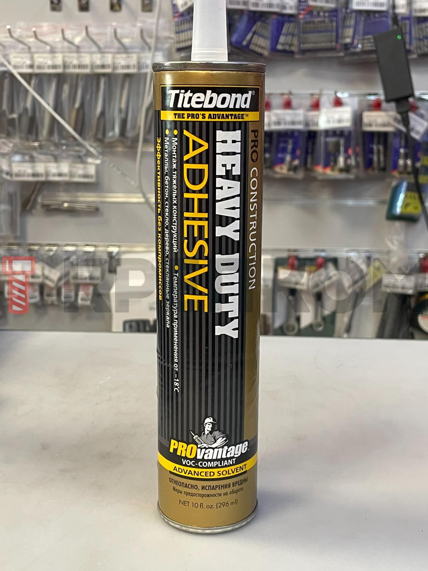 Клей монтажный Titebond Heavy Duty Pro (золотая туба), 296 мл - фото