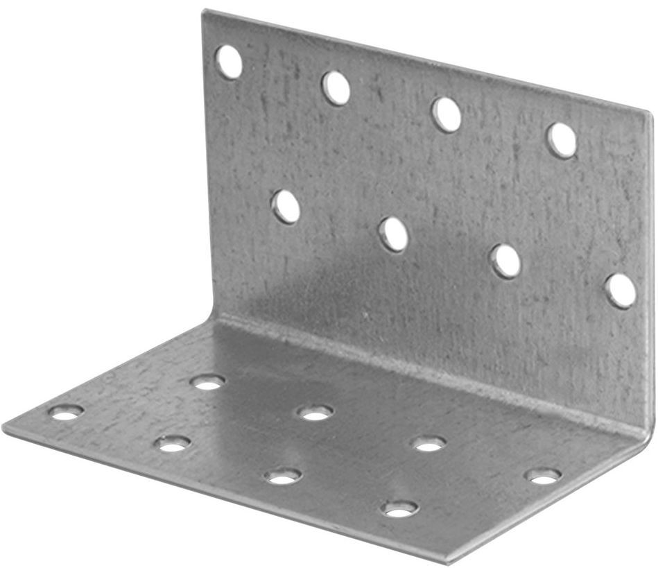 Уголок крепежный равносторонний 50х60х1,8 мм KUR, оцинкованная сталь - фото