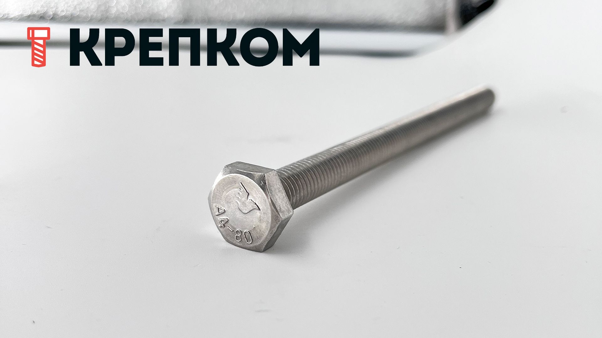 Болт с шестигранной головкой и полной резьбой DIN 933, нержавеющая сталь А4-80 - фото