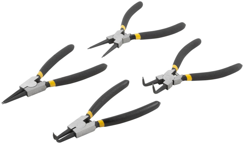 Набор щипцов для стопорных колец 150 мм FIT 64755, 4 шт - фото