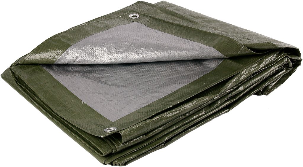 Изображение товара Тент тарпаулин 5х6 м 100 г/м² темно-зеленый водонепроницаемый