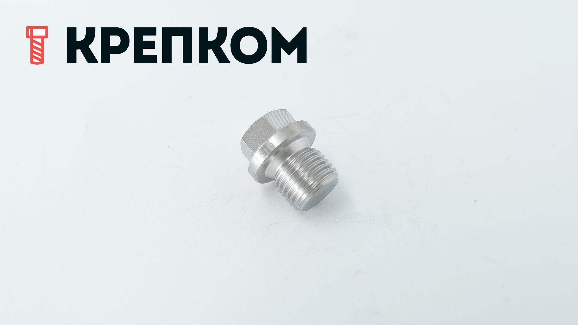 Пробка-заглушка G 1/4" с шестигранной головкой и фланцем DIN 910, нержавеющая сталь А2 - фото