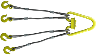 Изображение товара Строп канатный 4СК 1,25 т, длина 3 м, диаметр 7,6 мм, ГОСТ 25573-82