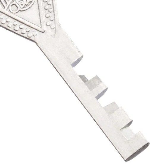 Замок навесной дисковый ВС2-4А-01 с финским ключом боковая система секрета длинная дужка ЧАЗ 37220-4-01 - фото