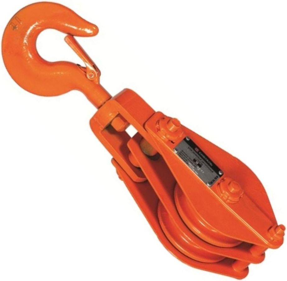 Блок шкивовый двухрольный с крюком под канат 11-14 мм 3,2 т Сибталь 00013851 - фото